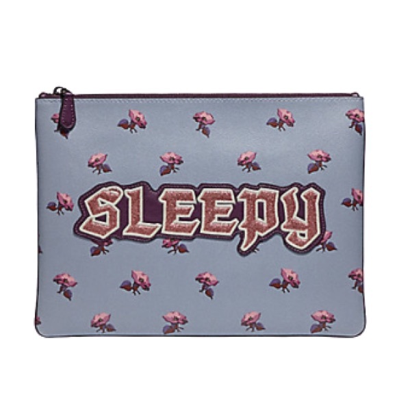 NWOT/ Coach ~ DISNEY X LARGE POUCH CLUTCH 30 “SLEEPY” - Picture 1 of 7